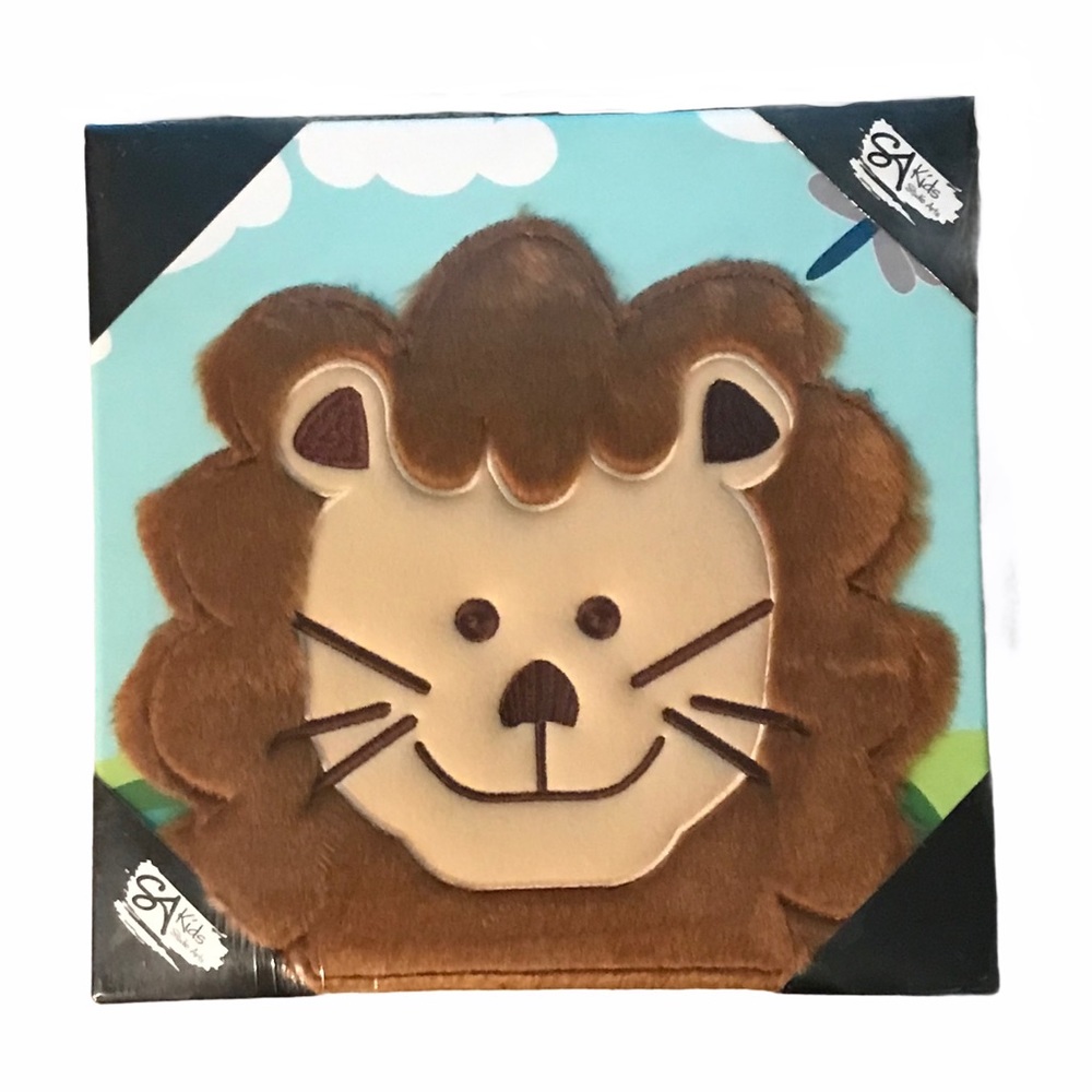 Studio Arts Kids Furry Lion Canvas Wall Art‎